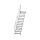 MUNK Treppe mit Plattform 45° Stufenbreite 800 mm 14 Stufen Aluminium geriffelt, 600454