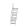 MUNK Treppe mit Plattform 60° Stufenbreite 1000 mm 13 Stufen Aluminium geriffelt, 600413