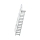 MUNK Treppe mit Plattform 45° Stufenbreite 600 mm 16 Stufen Aluminium geriffelt, 600436