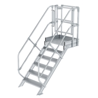 MUNK Treppen-Modul Aluminium geriffelt 6 Stufen, 632306