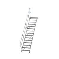 MUNK Treppe mit Plattform 45° Stufenbreite 800 mm 15...