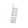 MUNK Treppe mit Plattform 60° Stufenbreite 1000 mm 14 Stufen Aluminium geriffelt, 600414