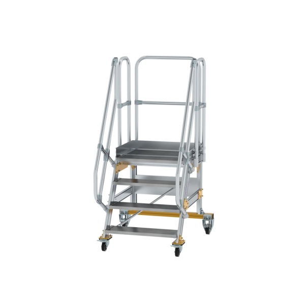 MUNK Plattformtreppe fahrbar 60° Stufenbreite 800 mm 4 Stufen, 600724