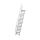 MUNK Treppe mit Plattform 45° Stufenbreite 600 mm 17 Stufen Aluminium geriffelt, 600437