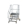 MUNK Plattformtreppe 45° fahrbar Stufenbreite 800 mm 4 Stufen Aluminium geriffelt, 600784