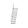 MUNK Treppe mit Plattform 60° Stufenbreite 1000 mm 15 Stufen Aluminium geriffelt, 600415