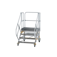 MUNK Plattformtreppe 45° fahrbar Stufenbreite 1000mm...