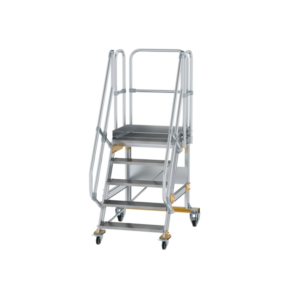 MUNK Plattformtreppe fahrbar 60° Stufenbreite 800 mm 5 Stufen, 600725
