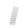 MUNK Treppe 45° Stufenbreite 1000 mm 18 Stufen Aluminium geriffelt, 600358