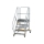 MUNK Plattformtreppe 45° fahrbar Stufenbreite 800 mm 5 Stufen Aluminium geriffelt, 600785
