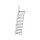 MUNK Treppe mit Plattform 60° Stufenbreite 1000 mm 16 Stufen Aluminium geriffelt, 600416