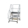 MUNK Plattformtreppe 45° fahrbar Stufenbreite 1000mm 5 Stufen Aluminium geriffelt, 600805
