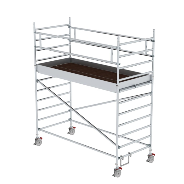 MUNK Rollgerüst 1,35 x 3,0 m mit Doppel-Plattform Plattformhöhe 2,51 m, 175235