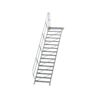 MUNK Treppe mit Plattform 45° Stufenbreite 1000 mm 16...