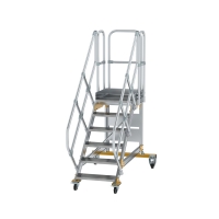 MUNK Plattformtreppe 45° fahrbar Stufenbreite 600 mm...