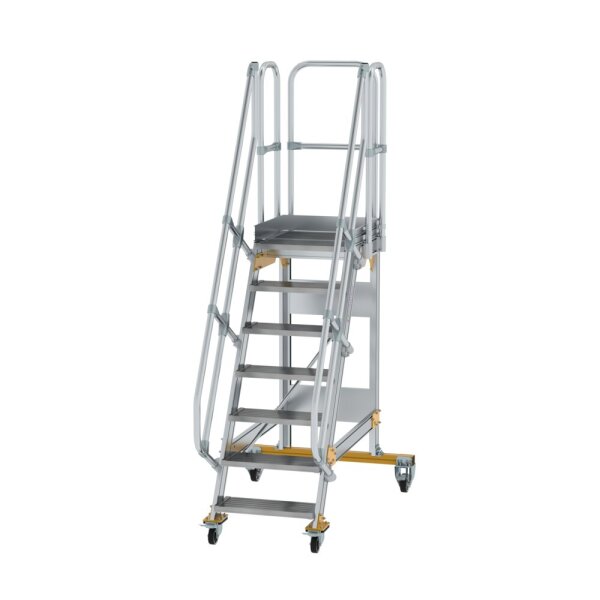 MUNK Plattformtreppe fahrbar 60° Stufenbreite 600 mm 7 Stufen, 600707