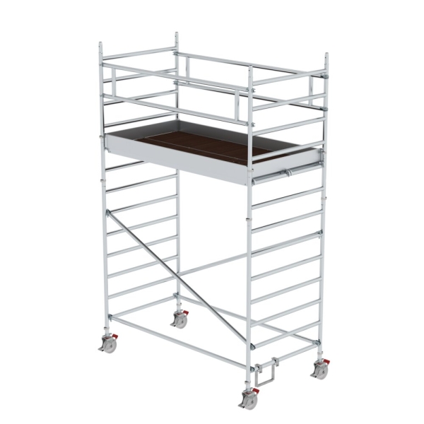 MUNK Rollgerüst 1,35 x 2,45 m mit Doppel-Plattform Plattformhöhe 3,07 m, 174336