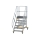 MUNK Plattformtreppe 45° fahrbar Stufenbreite 800 mm 6 Stufen Aluminium geriffelt, 600786
