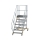 MUNK Plattformtreppe 45° fahrbar Stufenbreite 800 mm 7 Stufen Aluminium geriffelt, 600787