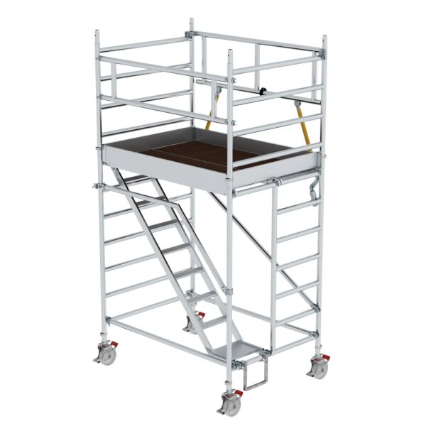 MUNK Rollgerüst SG 1,35 x 1,80 m mit Schrägaufstiegen Plattformhöhe 2,51 m, 167101