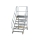 MUNK Plattformtreppe 45° fahrbar Stufenbreite 1000mm 7 Stufen Aluminium geriffelt, 600807
