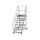 MUNK Plattformtreppe 45° fahrbar Stufenbreite 800 mm 8 Stufen Aluminium geriffelt, 600788