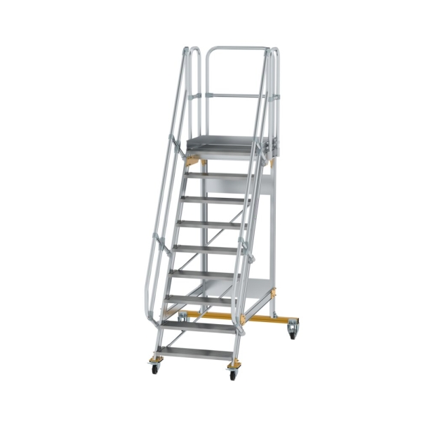 MUNK Plattformtreppe fahrbar 60° Stufenbreite 800 mm 9 Stufen, 600729