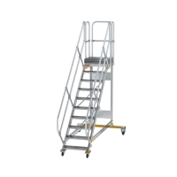 MUNK Plattformtreppe 45° fahrbar Stufenbreite 600 mm...