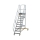 MUNK Plattformtreppe 45° fahrbar Stufenbreite 600 mm 10 Stufen Aluminium geriffelt, 600770