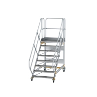 MUNK Plattformtreppe 45° fahrbar Stufenbreite 1000mm...