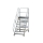 MUNK Plattformtreppe 45° fahrbar Stufenbreite 1000mm 8 Stufen Aluminium geriffelt, 600808
