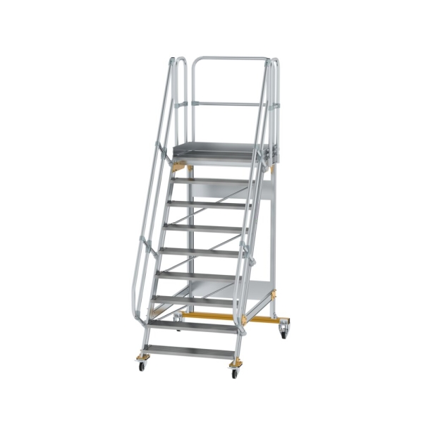 MUNK Plattformtreppe fahrbar 60° Stufenbreite 1000 mm 9 Stufen, 600749