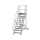 MUNK Plattformtreppe 45° fahrbar Stufenbreite 800 mm 10 Stufen Aluminium geriffelt, 600790