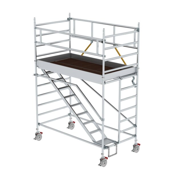 MUNK Rollgerüst SG 1,35 x 2,45 m mit Schrägaufstiegen Plattformhöhe 2,51 m, 167111