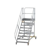 MUNK Plattformtreppe 45° fahrbar Stufenbreite 1000mm...