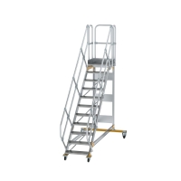 MUNK Plattformtreppe 45° fahrbar Stufenbreite 600 mm...