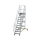 MUNK Plattformtreppe 45° fahrbar Stufenbreite 600 mm 11 Stufen Aluminium geriffelt, 600771