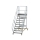 MUNK Plattformtreppe 45° fahrbar Stufenbreite 1000mm 10 Stufen Aluminium geriffelt, 600810