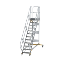 MUNK Plattformtreppe 45° fahrbar Stufenbreite 600 mm...