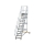 MUNK Plattformtreppe 45° fahrbar Stufenbreite 600 mm 13 Stufen Aluminium geriffelt, 600773