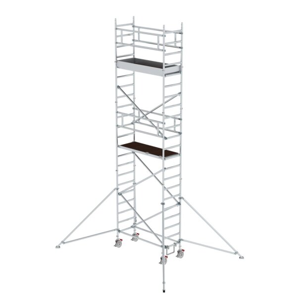 MUNK Rollgerüst 0,75 x 1,80 m mit Ausleger Plattformhöhe 5,59 m, 154546