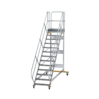 MUNK Plattformtreppe 45° fahrbar Stufenbreite 800 mm...