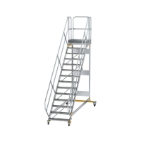 MUNK Plattformtreppe 45° fahrbar Stufenbreite 800 mm...