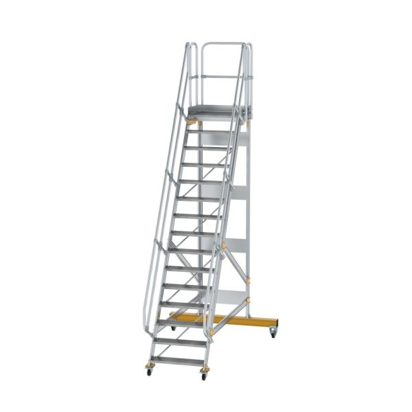 MUNK Plattformtreppe fahrbar 60° Stufenbreite 800 mm 15 Stufen, 600735