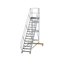 MUNK Plattformtreppe 45° fahrbar Stufenbreite 800 mm...