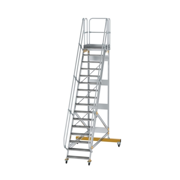 MUNK Plattformtreppe fahrbar 60° Stufenbreite 800 mm 16 Stufen, 600736
