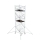 MUNK Rollgerüst 1,35 x 1,80 m mit Ausleger & Doppel-Plattform Plattformhöhe 5,59 m, 167535