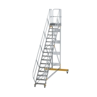 MUNK Plattformtreppe 45° fahrbar Stufenbreite 600 mm...