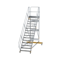 MUNK Plattformtreppe 45° fahrbar Stufenbreite 1000mm...