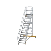 MUNK Plattformtreppe 45° fahrbar Stufenbreite 800 mm...
